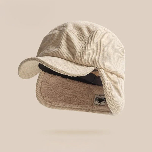Frostline Corduroy Earflap Cap Beige