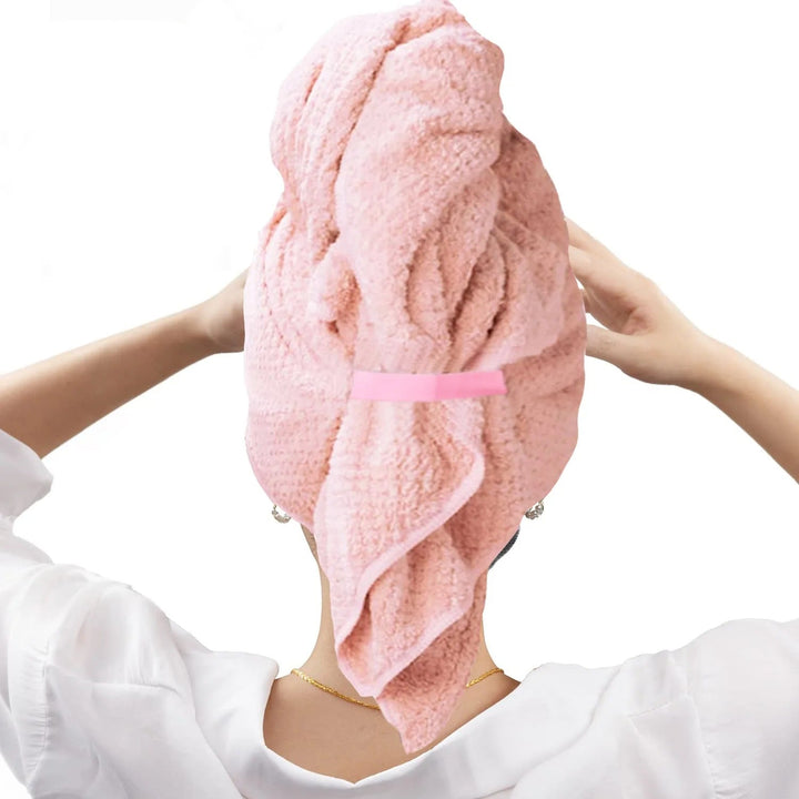 Purely Large Hair Towel Wrap Pink