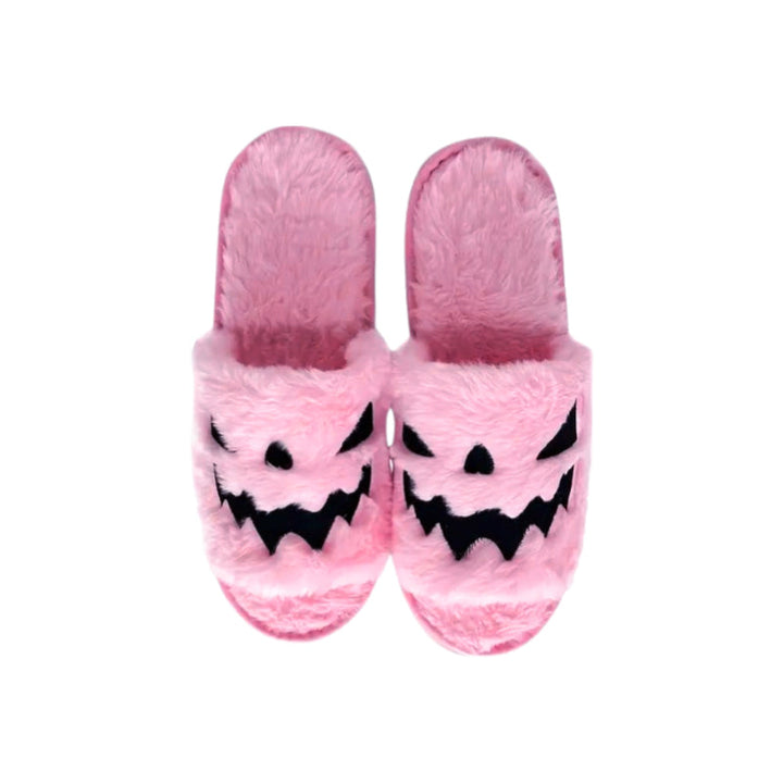 Fuzzy Halloween Slippers Pink / 5.5