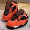 Plush Sneaker Slippers Red