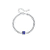 Strata Link Bracelet Silver / Sapphire Blue