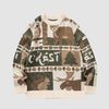3Leaves Forest Friends Vintage Sweater White / XS