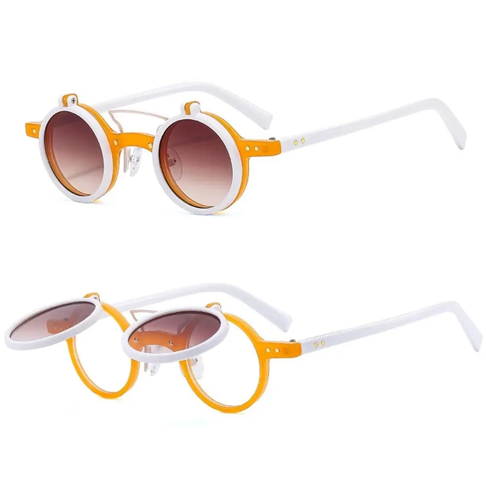 Edison Flip-up Sunglasses White