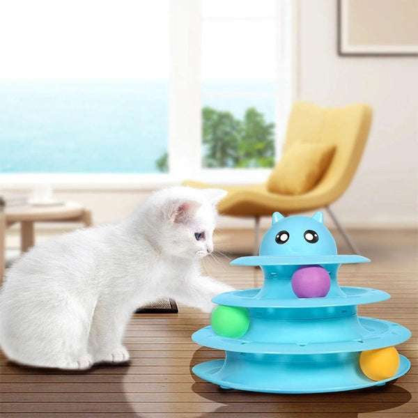 Cat Tower Track Toy Blue