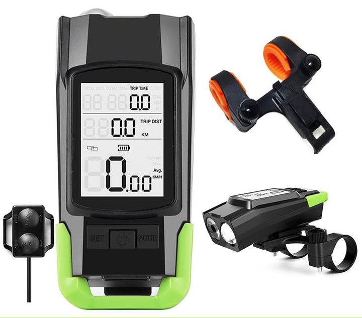 3 in 1 Wireless Bike Headlight Computer Horn