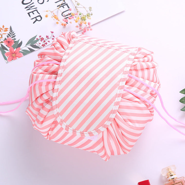 Lazy Cosmetic Bag Pink Stripes