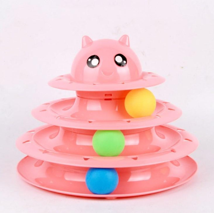 Cat Tower Track Toy Pink