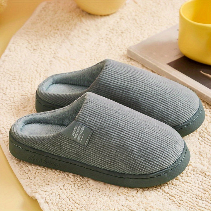 Women's Plush Comfort Slippers Grey / 6