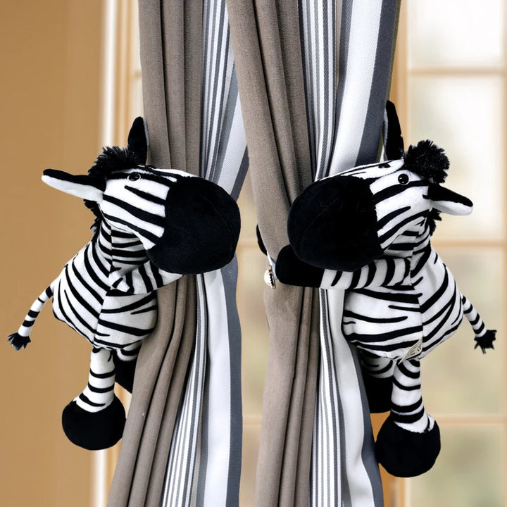 Jungle Animal Friends Curtain Tiebacks Zebra