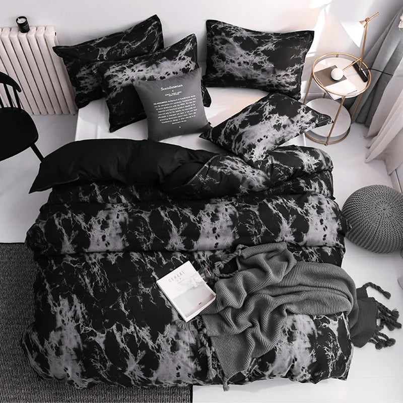 Space Marble Duvet Cover 3 Piece Set