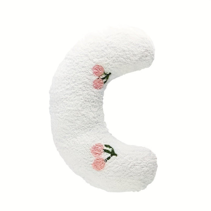 Happy Tails Cat Pillow White