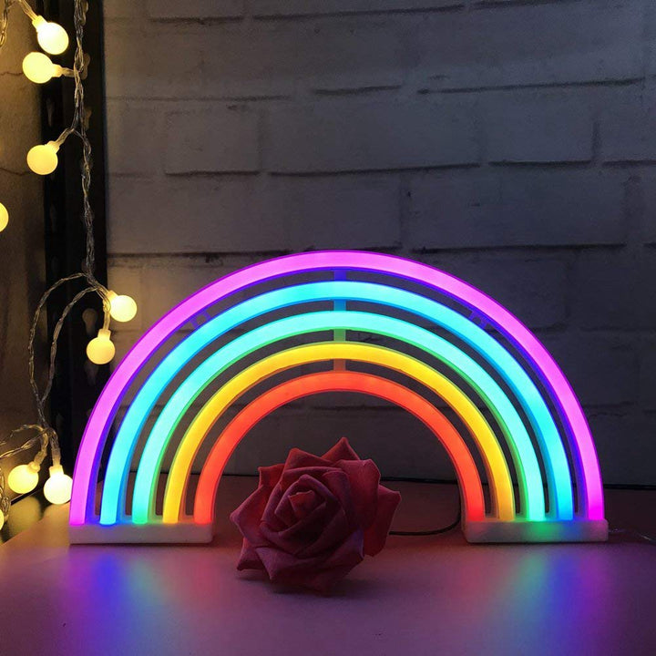 New Cute Rainbow Neon Sign LED Rainbow Light Lamp for Dorm Decor Rainbow / 30*16*2.2cm