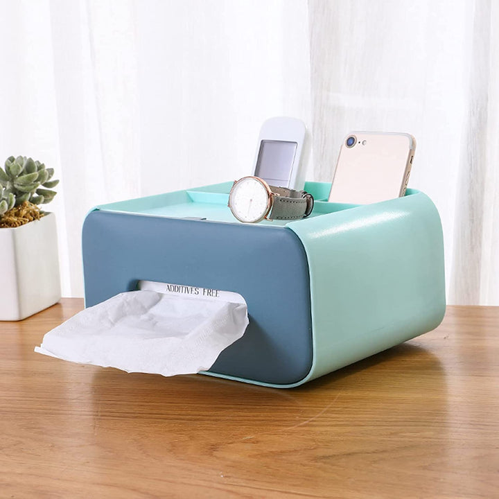 HomeGenius Tissue Box & Home Organizer Sky Blue