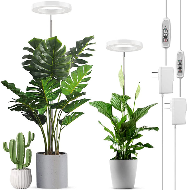 Full Spectrum Plant Grow Light - Height Adjustable 2 Pack