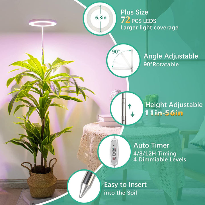 Full Spectrum Plant Grow Light - Height Adjustable