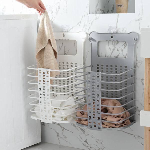 Foldable Laundry Storage Basket With Handle Dirty Cloth Toy Standing Organizer Basket
