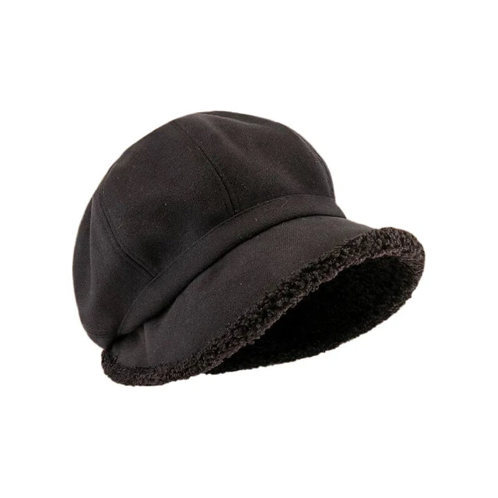 3Leaves Women Beret Hat Black