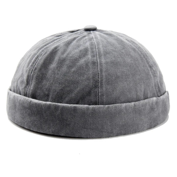 3Leaves Washed Brimless Cap Gray