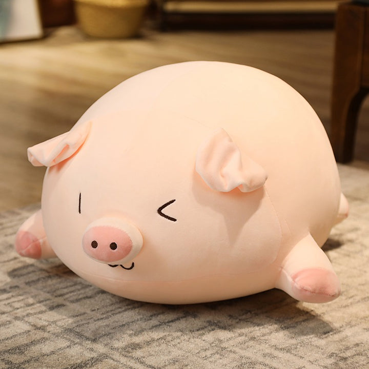 Kawaii Piggy Plush Half-Asleep / 40 cm
