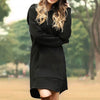 3Leaves Women Hoodie Dress Black / S