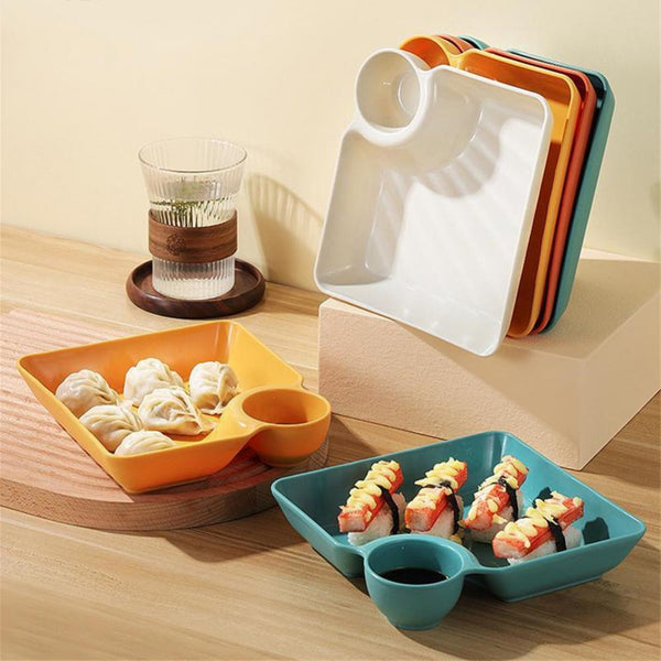 Sectioned Dipping Plates - 5 Piece Set