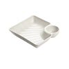 Sectioned Dipping Plates - 5 Piece Set White