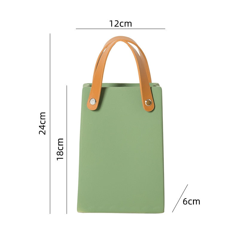 Garden Essentials Handbag Vase Forest Green / F
