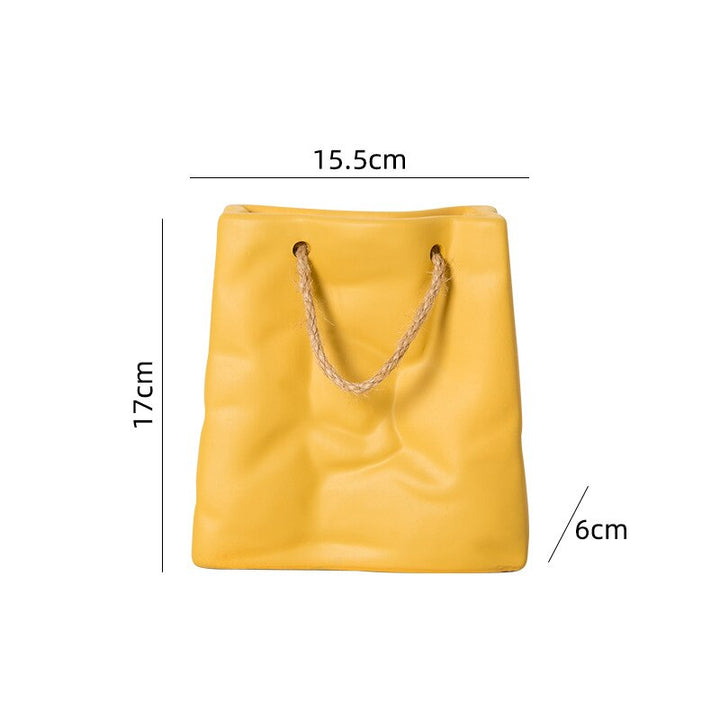 Garden Essentials Handbag Vase Yellow / E