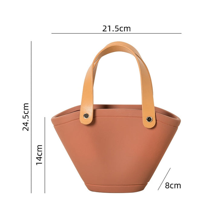 Garden Essentials Handbag Vase Red Pottery / B
