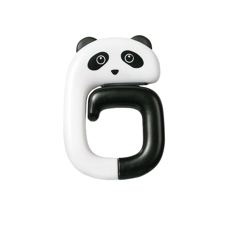 Travel Portable Plastic Bag Cute Animal Hook for Hanging Decorative Table Purse Bag Hooks Wall Hanger Holder Handbag Hanger Panda