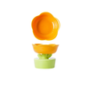 Flower Pet Food Bowl Orange