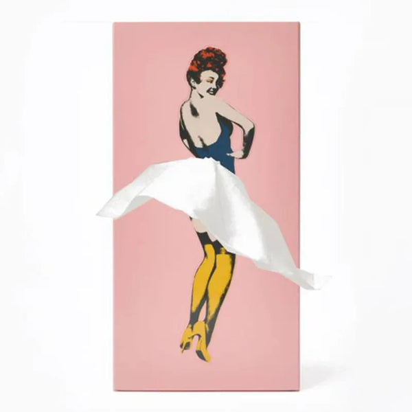 Pin Up Girl Tissue Box Pink