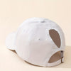 3Leaves Ponytail Baseball Cap White