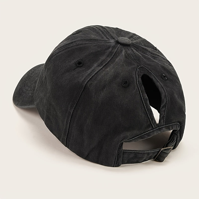 3Leaves Ponytail Baseball Cap Black