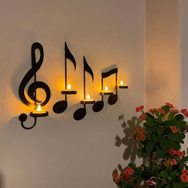 Music Note Candle Holders