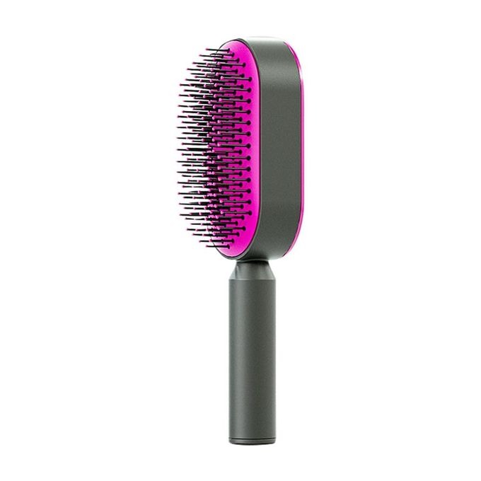Self Cleaning Hair Brush Fuchsia