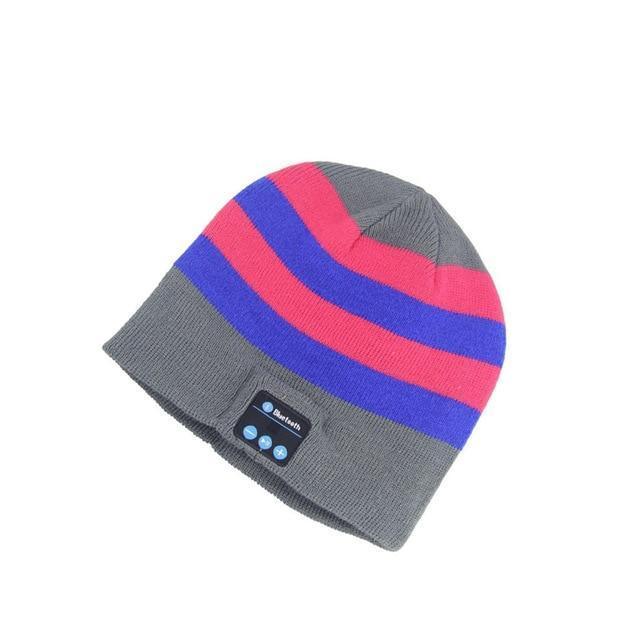 Wireless Bluetooth Beanie Hat Red and Blue
