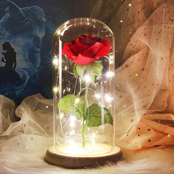 Enchanted Rose Lamp Beige