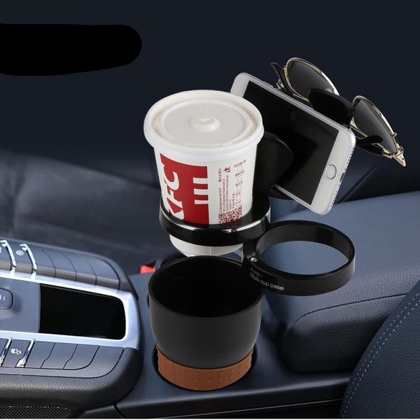 Multifunction 5 in 1 cup holder and storage Black