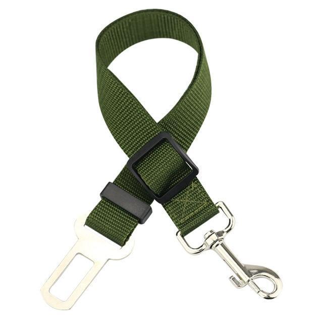 Dog Car Seat Belt Army Green