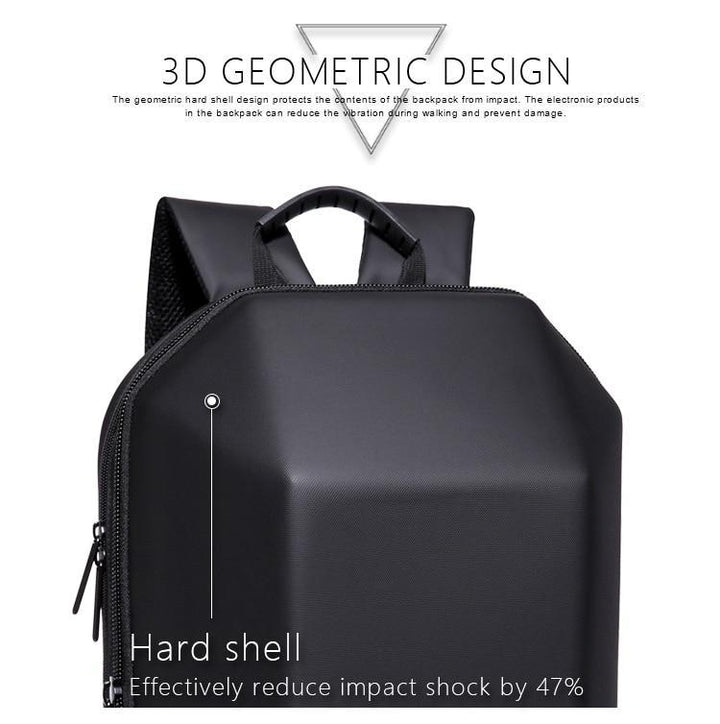 Geometric Hard Shell Backpack