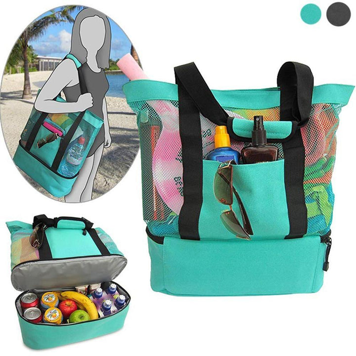 2 in 1 Beach Tote Bag with Insulated Cooler