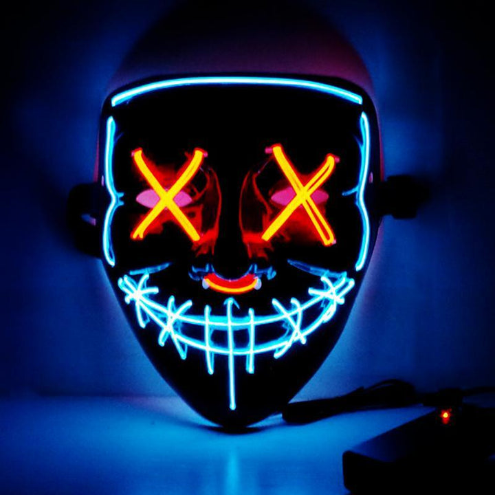 LED Purge Party Mask Blue/ Red Eyes