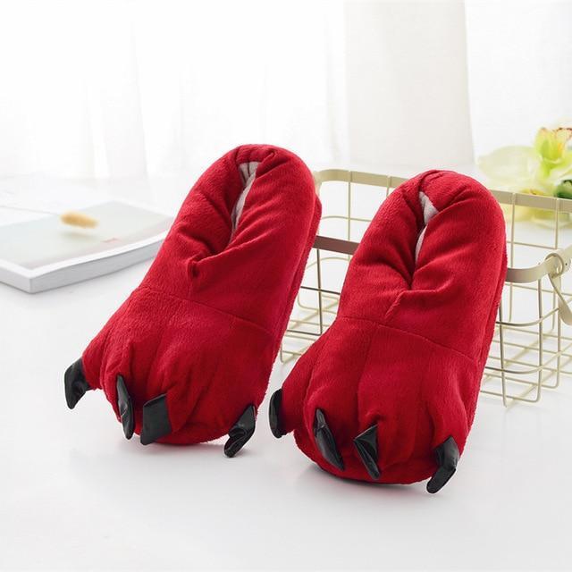 Monster Feet Slippers Red / Small