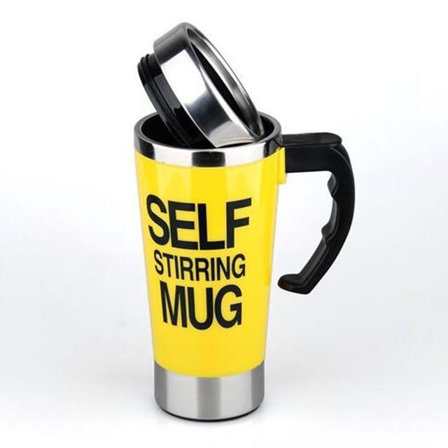 Self Stirring Mug 16 Oz Yellow
