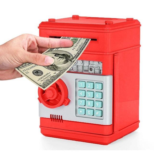 Mini ATM Piggy Bank Red