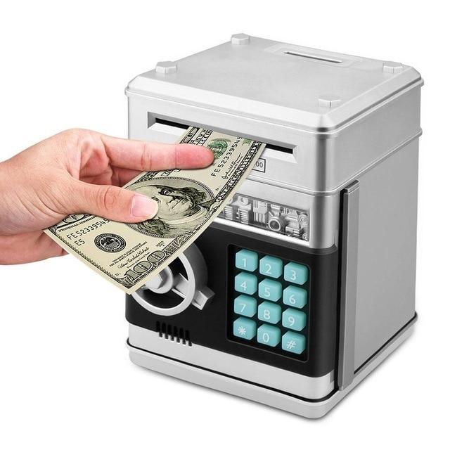 Mini ATM Piggy Bank Silver