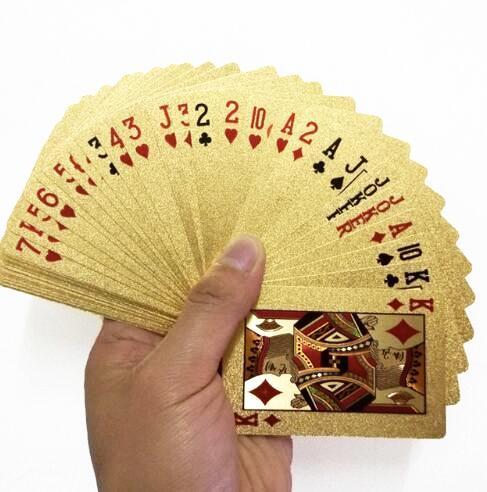Waterproof Playing Cards 54 pcs Gold
