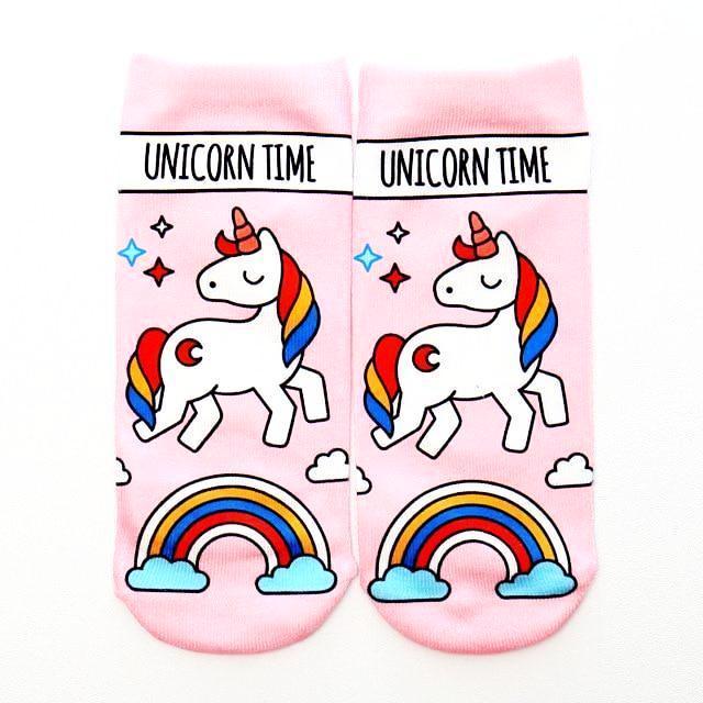 Funny Unicorn Socks Unicorn Time