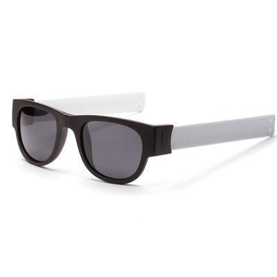 Cool Folding Polarized Slap Sunglasses for Men Women Outdoor UV400 White